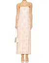 Show Me Your Mumu Lizzy Midi Dress In Shell Sequins In White