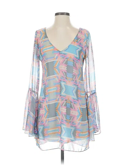 Pre-owned Show Me Your Mumu Long Sleeve Blouse In Blue