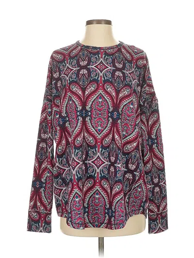 Pre-owned Show Me Your Mumu Long Sleeve Blouse In Burgundy