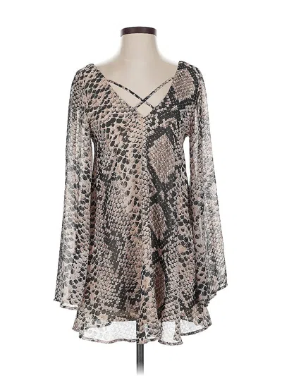 Pre-owned Show Me Your Mumu Long Sleeve Blouse In Silver