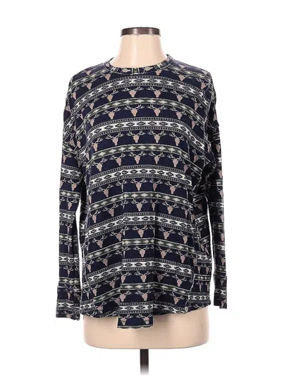 Pre-owned Show Me Your Mumu Long Sleeve T-shirt In Blue