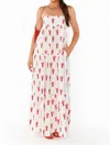 Show Me Your Mumu Long Weekend Maxi Dress In Lobster Embroidery