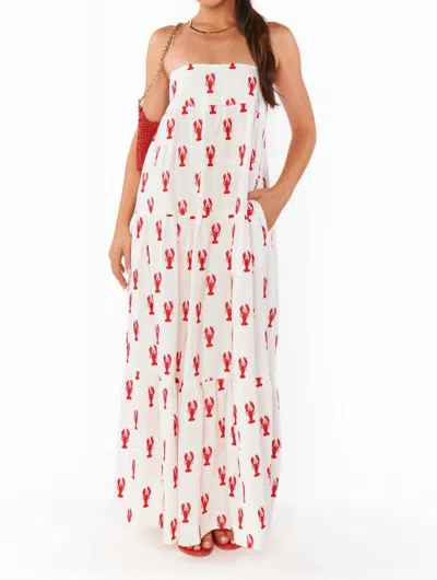 Show Me Your Mumu Long Weekend Maxi Dress In Lobster Embroidery
