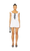 Show Me Your Mumu Mabel Mini Dress In White