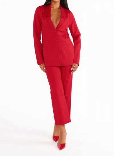 Show Me Your Mumu Major Suiting Blazer In Red