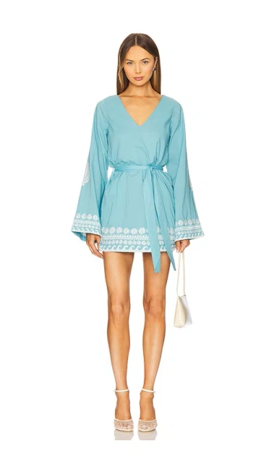 Show Me Your Mumu Malia Mini Dress In Teal
