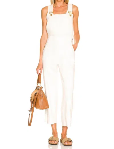 Show Me Your Mumu Marfa Overall In Off White Denim In Multi