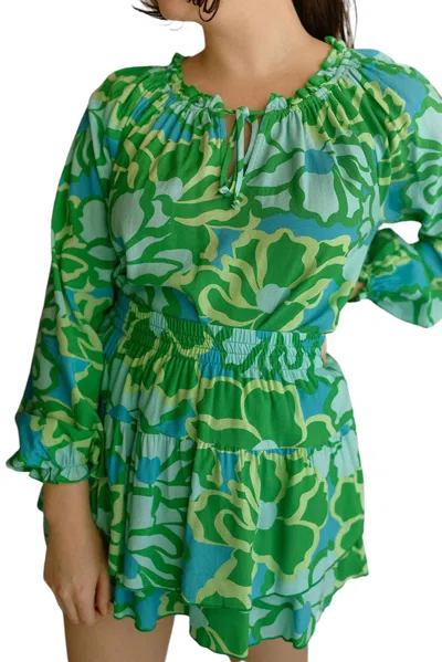 Show Me Your Mumu Margo Tunic Top In Abstract Poppy Multi