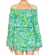 Show Me Your Mumu Margo Tunic Top In Abstract Poppy Multi In Green
