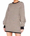 Show Me Your Mumu Marion Sweater Dress In Black Geo Knit In Multi