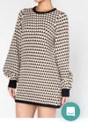 Show Me Your Mumu Marion Sweater Dress In Black Geo In Multi