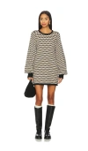 Show Me Your Mumu Marion Sweater Dress In Black Geo In Neutral