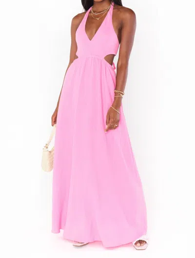 Show Me Your Mumu Marisol Maxi Dress In Bubblegum Gauze In Pink