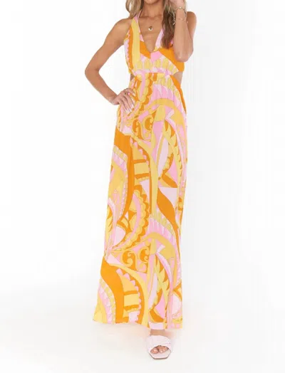Show Me Your Mumu Marisol Maxi Dress In Pink/orange In Multi