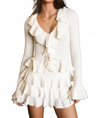 Show Me Your Mumu Marley Pointelle Top In Cream In White