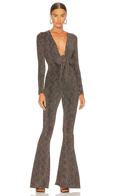 Show Me Your Mumu Martina Jumpsuit In Metallic Copper