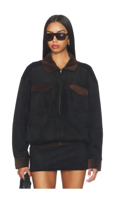 Show Me Your Mumu Maverick Bomber Jacket In Black