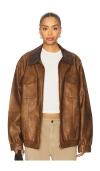 Show Me Your Mumu Maverick Bomber Jacket In Brown