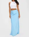 Show Me Your Mumu Maxi Slip Skirt In Baby Blue In Blue
