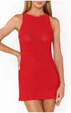 Show Me Your Mumu Miche Mini Dress In Red Sequin Shimmer Knit In Red