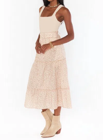 Show Me Your Mumu Miley Midi Skirt In Ditsy Daisy In Multi