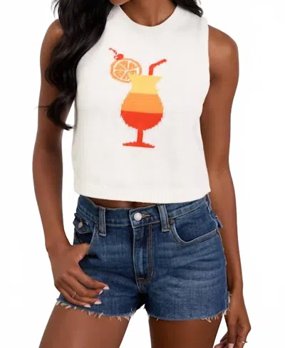 Show Me Your Mumu Milo Multi Graphic Sweater Tank Top In White