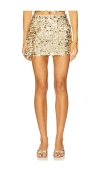 Show Me Your Mumu Mixer Mini Skirt Gold Metallic Sequins In Gold
