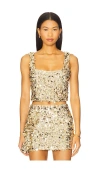 Show Me Your Mumu Mixer Top In Gold