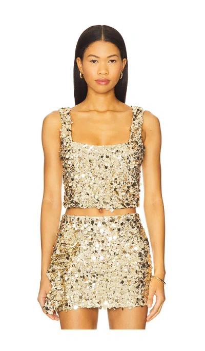 Show Me Your Mumu Mixer Top In Gold