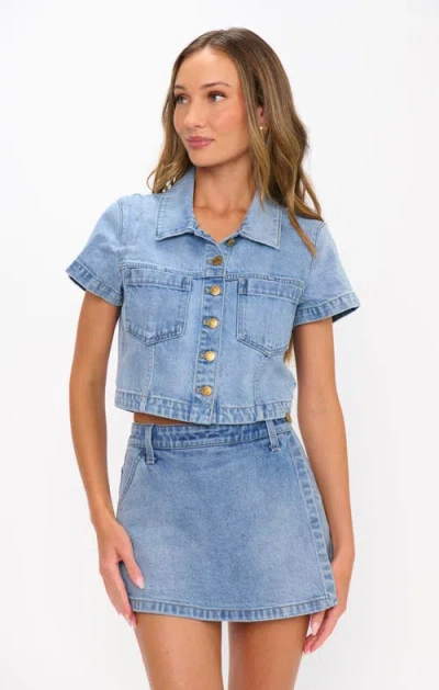 Show Me Your Mumu Monroe Top In Stratosphere In Blue