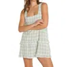 Show Me Your Mumu Napa Mini Dress In Checkered Green In Multi