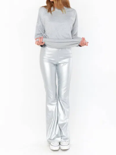 SHOW ME YOUR MUMU NASHVILLE PULL ON FLARE PANT IN SILVER