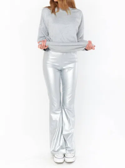 Show Me Your Mumu Nashville Pull On Flare Pant In Silver
