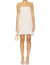 Show Me Your Mumu Ooo Mini Dress In Sand Shells Gauze In White