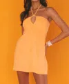 Show Me Your Mumu Outgoing Mini Dress In Orange Terry In Yellow