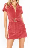 SHOW ME YOUR MUMU OUTLAW DRESS IN ROSE CORDUROY