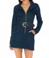 Show Me Your Mumu Outlaw Long Sleeve Dress In Thunder In Blue