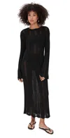 Show Me Your Mumu Packable Maxi Pullover Black Crochet In Black