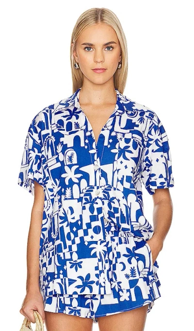 Show Me Your Mumu Parker Button Down In Blue