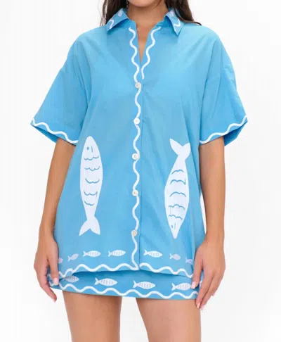 Show Me Your Mumu Parker Button Down In Blue