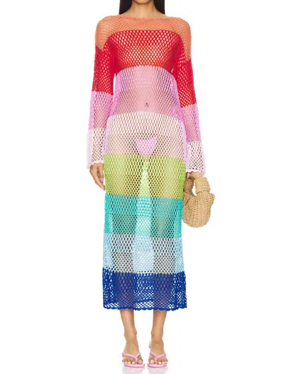 Show Me Your Mumu Paula Maxi Dress In Multi Stripe