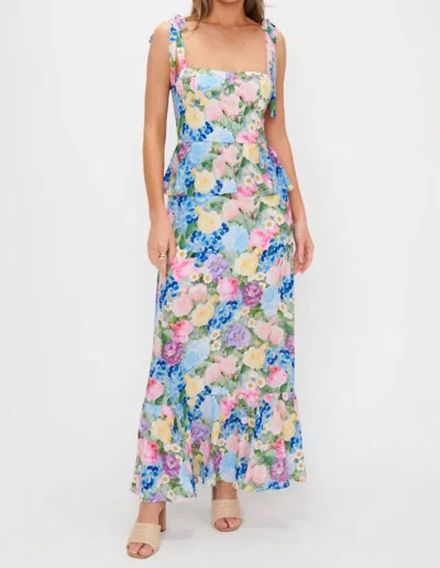 Show Me Your Mumu Paxton Print Midi Dress In Flower Shop In Multi