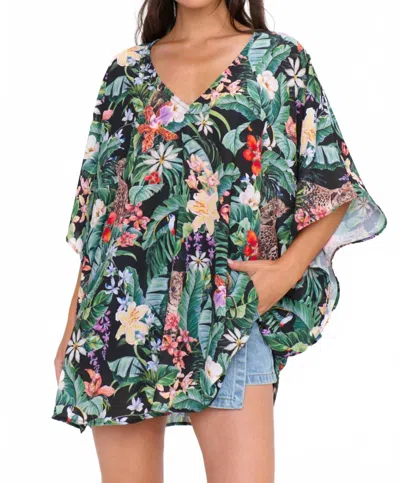 Show Me Your Mumu Peta Tunic Top In Jungle Mirage Print In Green