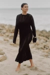 Show Me Your Mumu Plus Long-sleeve Crochet Maxi Dress In Black