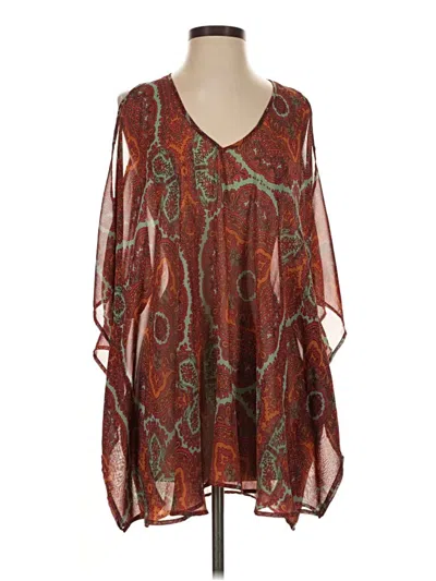 Pre-owned Show Me Your Mumu Poncho In Brown