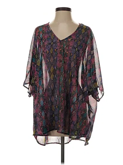 Pre-owned Show Me Your Mumu Poncho In Purple