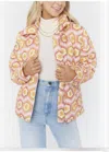 SHOW ME YOUR MUMU POWER PUFFED HONEYCOMB JACKET IN HONEYCOMB DAISY