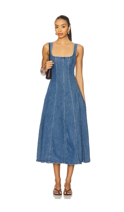 Show Me Your Mumu Prim Midi Dress In Blue