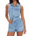 Show Me Your Mumu Rancho Mirage Romper In Hailstorm In Blue