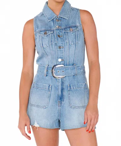 Show Me Your Mumu Rancho Mirage Romper In Hailstorm In Blue